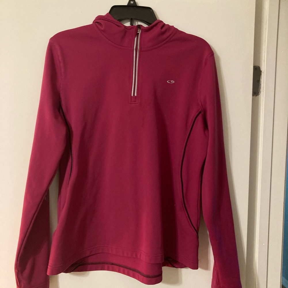 Champion Pink Quarter-Zip Sweatshirt Athletic Style